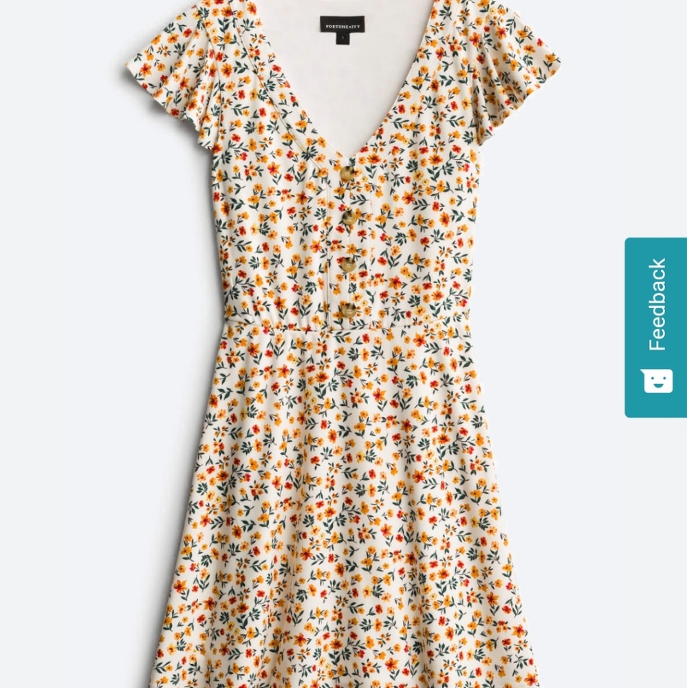 Fortune+Ivy Floral Dress NWT